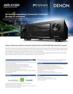 POWERFUL DENON AVR X1000 AV RECEIVER