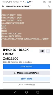 IPHONES - BLACK FRIDAY