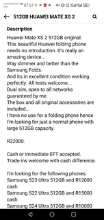 512GB HUAWEI MATE XS 2 FOLD