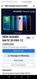 New Huawei Mate 20 Pro 128gb