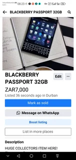 BLACKBERRY PASSPORT 32GB COLLECTORS