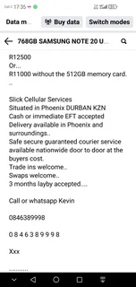 768GB SAMSUNG NOTE 20 ULTRA 5G