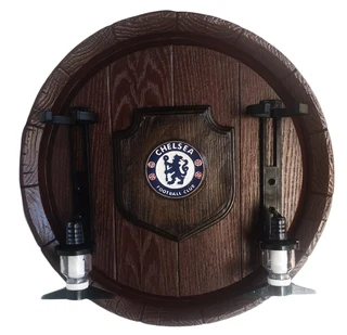 Chelsea Football Club Liquor Dispenser Large Barrel End with 2 Optics. Brand New Products.