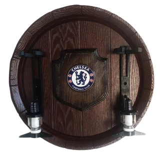 Chelsea Football Club Liquor Dispenser Large Barrel End with 2 Optics. Brand New Products.