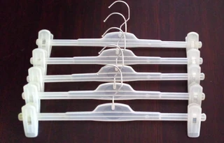 84 Clip (Clamp) Hangers For Pants/Skirts/Trousers/Shorts. Rotate-able Hooks, Slide-able Pegs. Used.