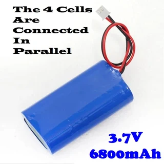 Rechargeable 18650 Battery Pack 3.7V 4-Cells (4P Pack). Light Duty Applications. Brand New Products.