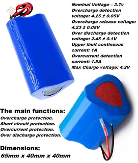 Rechargeable 18650 Battery Triangle Pack 3.7V 3P-Cells. Light Duty Applications. Brand New Products.