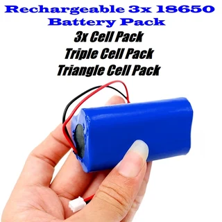 Rechargeable 18650 Battery Triangle Pack 3.7V 3P-Cells. Light Duty Applications. Brand New Products.
