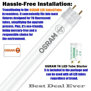 Box of 25pcs OSRAM 5ft 1500mm LED T8 Tube Lights. Direct Replacement for Fluorescent Tube. Brand NEW