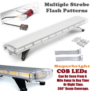 Security Vehicle Roof Top COB LED Strobe Flash Light. Cool White. Bracket Mount. Brand New Products.