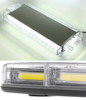 Security Vehicle Roof Top COB LED Strobe Flash Light. Cool White. Magnetic Mount. Brand New Products