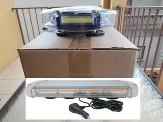Security Vehicle Roof Top COB LED Strobe Flash Light. Cool White. Magnetic Mount. Brand New Products