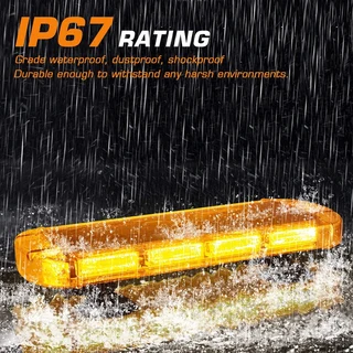 Amber Orange Yellow Vehicle Roof Top COB LED Strobe Flash Light. Magnetic Mount. Brand New Products.