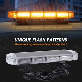Amber Orange Yellow Vehicle Roof Top COB LED Strobe Flash Light. Magnetic Mount. Brand New Products.
