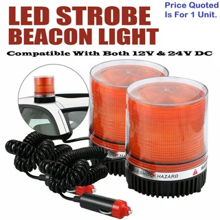 LED Beacon Strobe Flash Light in Orange Amber Yellow Light Colour. Brand New Products.