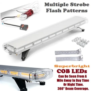 LED Strobe Flash Lights in Orange Yellow Amber for Vehicle Roof Tops. Bracket Mount. Brand NEW Units