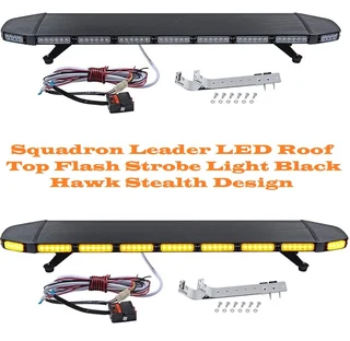 LED Strobe Flash Light Stealth Slim Design Vehicle Roof Top Bracket Mount Black Aluminium. Brand NEW