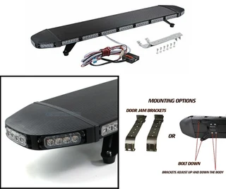 LED Strobe Flash Light Stealth Slim Design Vehicle Roof Top Bracket Mount Black Aluminium. Brand NEW
