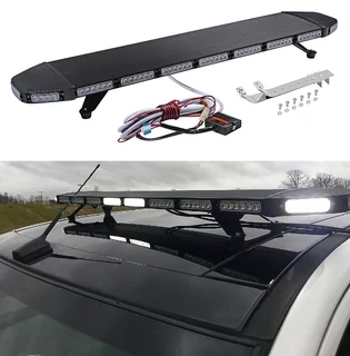 LED Strobe Flash Light Bar: Black Hawk Stealth Slim Design Vehicle Roof Top Bracket Mount. Brand NEW