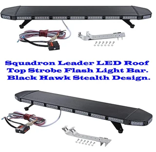 LED Strobe Flash Light Bar: Black Hawk Stealth Slim Design Vehicle Roof Top Bracket Mount. Brand NEW