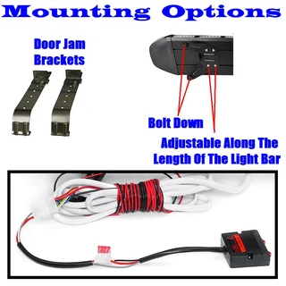 LED Strobe Flash Light Bar: Black Hawk Stealth Slim Design Vehicle Roof Top Bracket Mount. Brand NEW