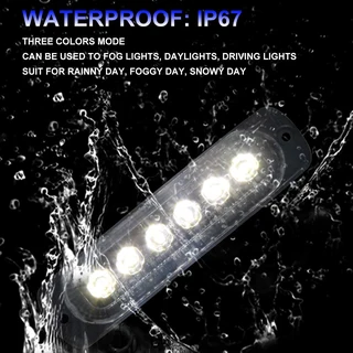 Cool White LED Flash Strobe Grille Bumper Running Board Cluster Lights 12V / 24V. Brand New Items.