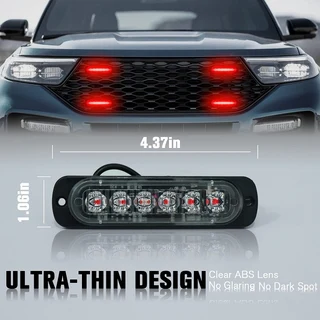 Bright Red LED Strobe Flash Grille Bumper Running Board Cluster Lights 12V / 24V. Brand New Products