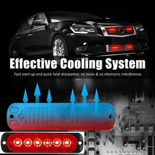 Bright Red LED Strobe Flash Grille Bumper Running Board Cluster Lights 12V / 24V. Brand New Products
