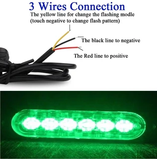 Green LED Strobe Flash Grille Bumper Running Board Cluster Lights 12V / 24V. Brand New Products.