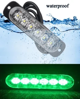 Green LED Strobe Flash Grille Bumper Running Board Cluster Lights 12V / 24V. Brand New Products.