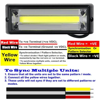 Cool White COB LED Flash Strobe Grille Bumper Running Board Cluster Lights 12V. Brand New Products.