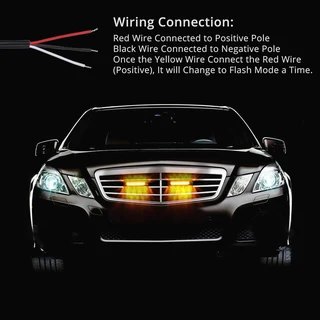Amber Orange COB LED Flash Strobe Grille Bumper Running Board Cluster Lights 12V. Brand New Products