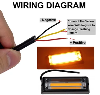 Amber Orange COB LED Flash Strobe Grille Bumper Running Board Cluster Lights 12V. Brand New Products