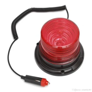 Red Light Colour LED Magnetic Strobe Flash Beacon Light.  Round Magnetic Base. Brand New Products.