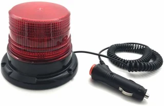 Red Light Colour LED Magnetic Strobe Flash Beacon Light.  Round Magnetic Base. Brand New Products.