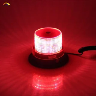 Red Light Colour LED Magnetic Strobe Flash Beacon Light.  Round Magnetic Base. Brand New Products.
