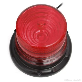 Red Light Colour LED Magnetic Strobe Flash Beacon Light.  Round Magnetic Base. Brand New Products.