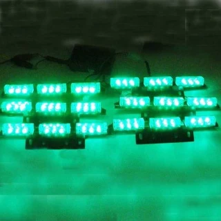 Refreshing Green LED Flash Strobe Grille Bumper Cluster Lights. Kit of 54 LED Lights. Brand NEW