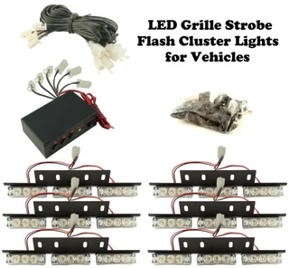 Refreshing Green LED Flash Strobe Grille Bumper Cluster Lights. Kit of 54 LED Lights. Brand NEW