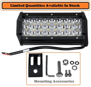 Construction Vehicle 72W LED Light Bar Dual Colour White  Amber Flashing Modes. Brand New Products.