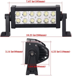 36W LED 3D Lens Vehicle Light Bar with Spot Beam 10V~32V DC. Special Offer. Brand New Products.