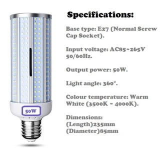 Special Clearance Sale LED Corn Light Bulbs 30W 220V E27 Warm White Energy Saver. Brand New Products
