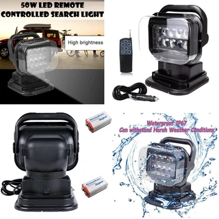LED Remote Controlled 360° Rotating Magnetic Base Mount Search Light 12V/24VDC. Brand New Products.