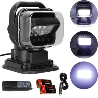 LED Remote Controlled 360° Rotating Magnetic Base Mount Search Light 12V/24VDC. Brand New Products.