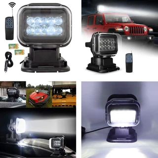 LED Remote Controlled 360° Rotating Magnetic Base Mount Search Light 12V/24VDC. Brand New Products.