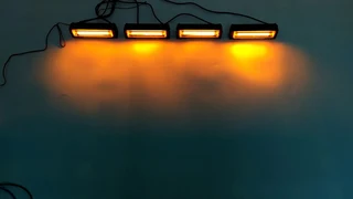 Vehicle Grille Bumper COB LED Strobe Flash Side Marker Cluster Light Panels  Kit. Brand New Products