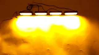 Vehicle Grille Bumper COB LED Strobe Flash Side Marker Cluster Light Panels  Kit. Brand New Products