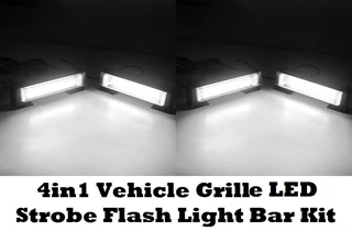 COB LED Vehicle Grille Bumper Strobe Flash Side Cluster Light Panels Cool White. Brand New Products.