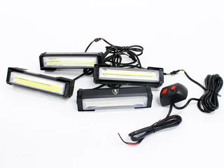 COB LED Vehicle Grille Bumper Strobe Flash Side Cluster Light Panels Cool White. Brand New Products.