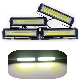 COB LED Vehicle Grille Bumper Strobe Flash Side Cluster Light Panels Cool White. Brand New Products.